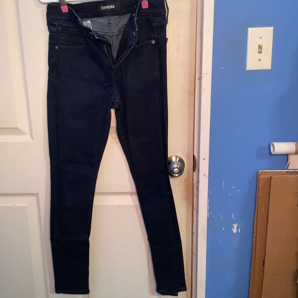 Women’s EXPRESS Jeans Stretch Ankle Legging Mid Rise Size 4R/4R - Picture 3 of 16